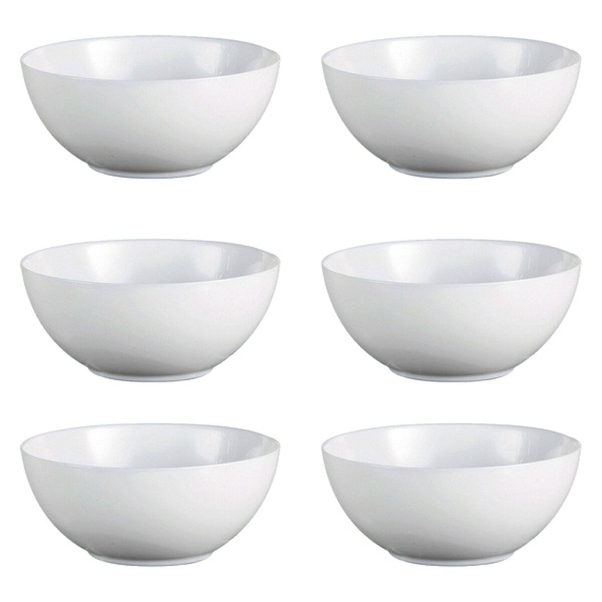 Skålsæt Luminarc Diwali Hvid Glas (18 cm) (6 pcs)
